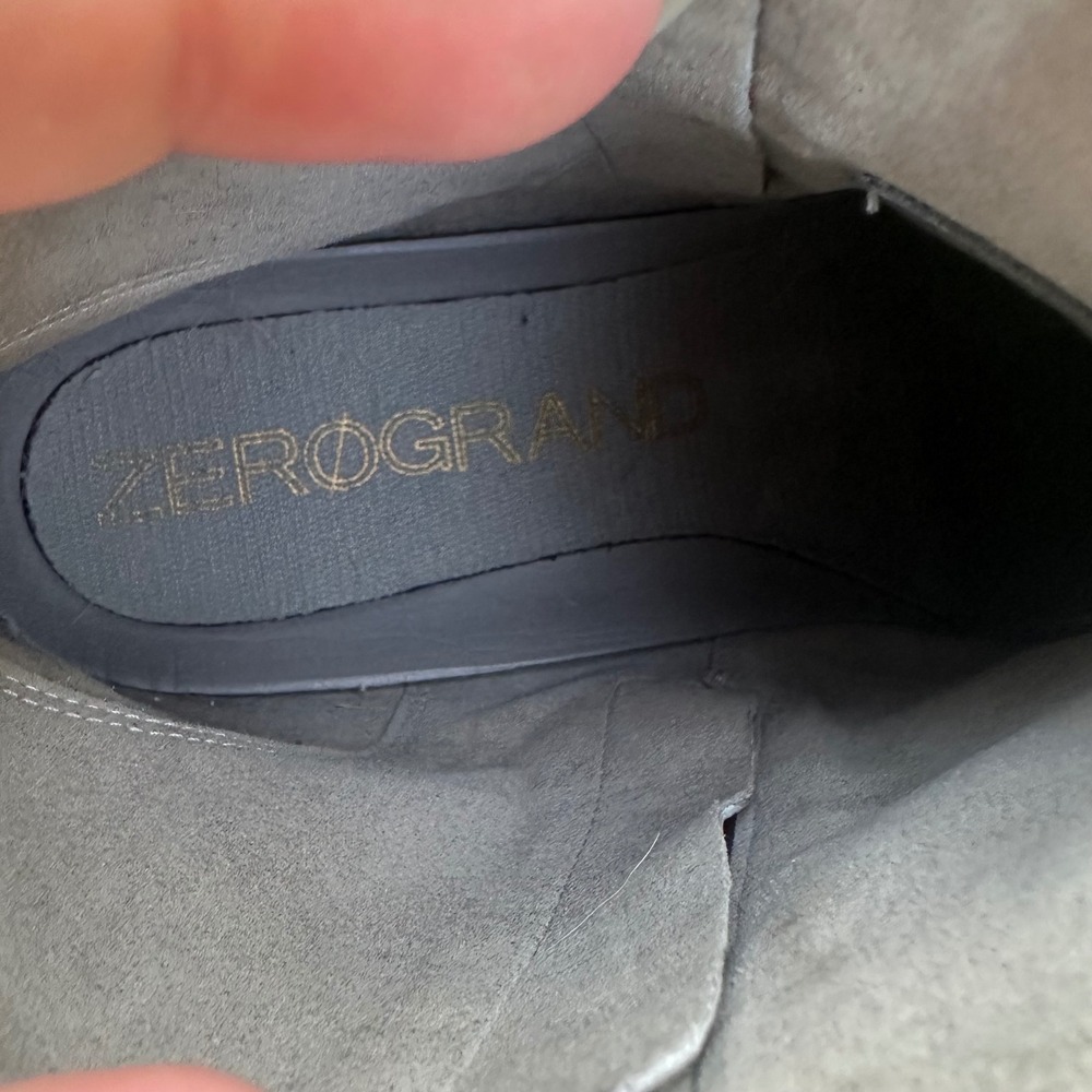 Cole Haan Zerogrand Side Zip Waterproof Gray Leather Ankle Bootie Size 9 - Picture 4 of 6